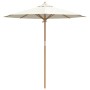 Parasol de jardín Blanco crema 217 x 217 x 230 cm Bambú