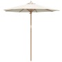 Parasol de jardín Blanco crema 240 x 240 x 260 cm Bambú