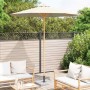 Parasol de jardín Blanco crema 240 x 240 x 260 cm Bambú