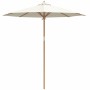 Parasol de jardín Blanco crema 240 x 240 x 260 cm Bambú