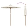 Parasol de jardín Blanco crema 240 x 240 x 260 cm Bambú