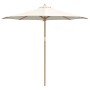 Parasol de jardín Blanco crema 270 x 270 x 260 cm Bambú