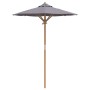 Parasol de jardín Gris oscuro 150 x 150 x 210 cm Bambú