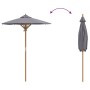 Parasol de jardín Gris oscuro 150 x 150 x 210 cm Bambú