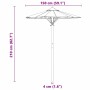Parasol de jardín Gris oscuro 150 x 150 x 210 cm Bambú