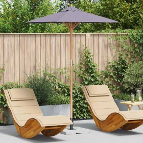 Parasol de jardín Gris oscuro 180 x 180 x 230 cm Bambú