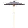 Parasol de jardín Gris oscuro 180 x 180 x 230 cm Bambú