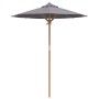 Parasol de jardín Gris oscuro 180 x 180 x 230 cm Bambú