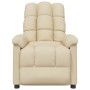 Sillón reclinable de tela crema