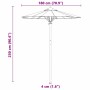 Parasol de jardín Gris oscuro 180 x 180 x 230 cm Bambú