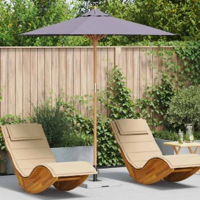 Parasol de jardín Gris oscuro 217 x 217 x 230 cm Bambú