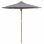 Parasol de jardín Gris oscuro 217 x 217 x 230 cm Bambú