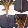 Parasol de jardín Gris oscuro 217 x 217 x 230 cm Bambú