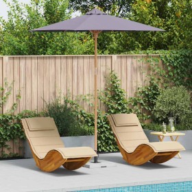 Parasol de jardín Gris oscuro 240 x 240 x 260 cm Bambú