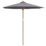 Parasol de jardín Gris oscuro 240 x 240 x 260 cm Bambú