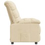 Sillón reclinable de tela crema