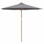 Parasol de jardín Gris oscuro 270 x 270 x 260 cm Bambú