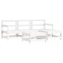 5-piece garden furniture set with solid white wood and cushions by vidaXL, Garden sets - Ref: Foro24-3185795, Price: 399,00 €...