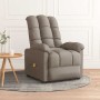 Sillón de masaje reclinable de tela gris taupé