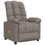 Sillón de masaje reclinable de tela gris taupé