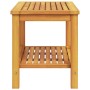 Mesa de Café Marrón 90 x 50 x 45 cm madera maciza de acacia