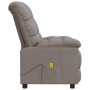 Sillón de masaje reclinable de tela gris taupé