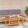 Mesa de Café Marrón 110 x 55 x 45 cm madera maciza de acacia