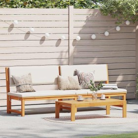 Tumbona Marrón 200 x 57 x 75cm Madera maciza de Acacia