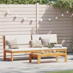 Tumbona Marrón 200 x 57 x 75cm Madera maciza de Acacia