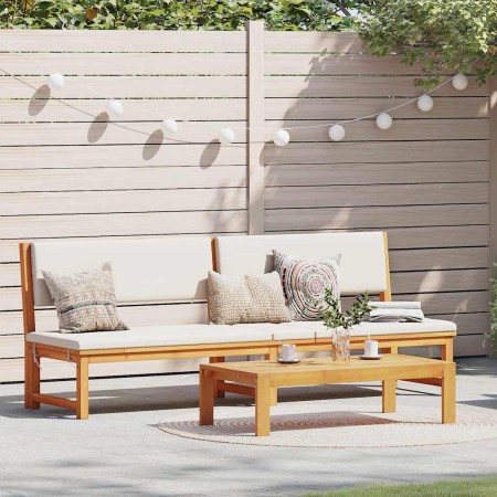 Tumbona Marrón 200 x 57 x 75cm Madera maciza de Acacia