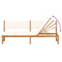 Tumbona Marrón 200 x 57 x 75cm Madera maciza de Acacia