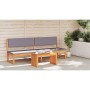 Mesa de Café Marrón 70 x 35 x 35 cm madera maciza de acacia