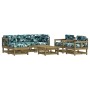 7-teiliges Gartenmöbel-Set mit Kissen aus imprägniertem Kiefernholz von vidaXL, Gartensets - Ref: Foro24-3185814, Preis: 585,...