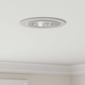 Spotlights con focos 6 pcs Plateado 9 x 9 x cm Aluminio