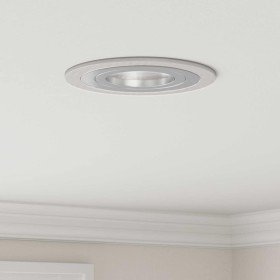 Spotlights con focos 6 pcs Plateado 9 x 9 x cm Aluminio