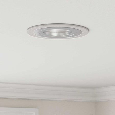 Spotlights con focos 6 pcs Plateado 9 x 9 x cm Aluminio