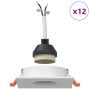 Spotlights con focos 12 pcs 9 x 9 x cm Aluminio
