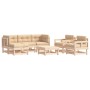 7-teiliges Gartenmöbel-Set und Massivholzkissen von vidaXL, Gartensets - Ref: Foro24-3185808, Preis: 532,73 €, Rabatt: %