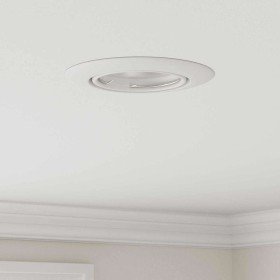 Spotlights con focos 6 pcs Blanco 9 x 9 cm Metal