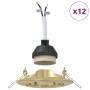 Spotlights con focos 12 pcs Dorado 9 x 9 cm Metal en Lámparas | Comprar online en Foro24