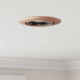 Spotlights con focos 6 pcs Cobre 9 x 9 cm Metal