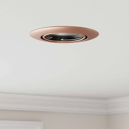 Spotlights con focos 6 pcs Cobre 9 x 9 cm Metal