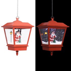 Lámpara colgante de Navidad con LED y Santa Rojo 27x27x45 cm