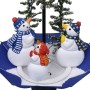 Árbol de Navidad con nieve con base de paraguas PVC azul 75 cm
