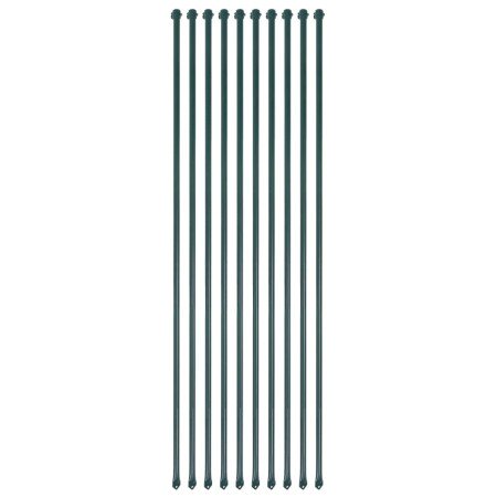 Postes de jardín 10 unidades 1,5 m metal verde en Enrejados y soportes para plantas | Comprar online en Foro24