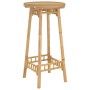 Mesa de bar para exterior redonda de bambú Ø55x100 cm