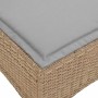 Sofá de jardín reclinable con cojines en forma de L beige en Sofás de exterior | Comprar online en Foro24