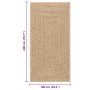 Alfombra ZIZUR apariencia yute interior exterior beige 80x250cm