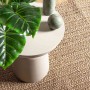Alfombra ZIZUR aspecto yute interior/exterior beige 120x120 cm