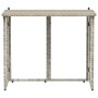 Mesa de jardín plegable gris claro 90x51x75 cm ratán sintético